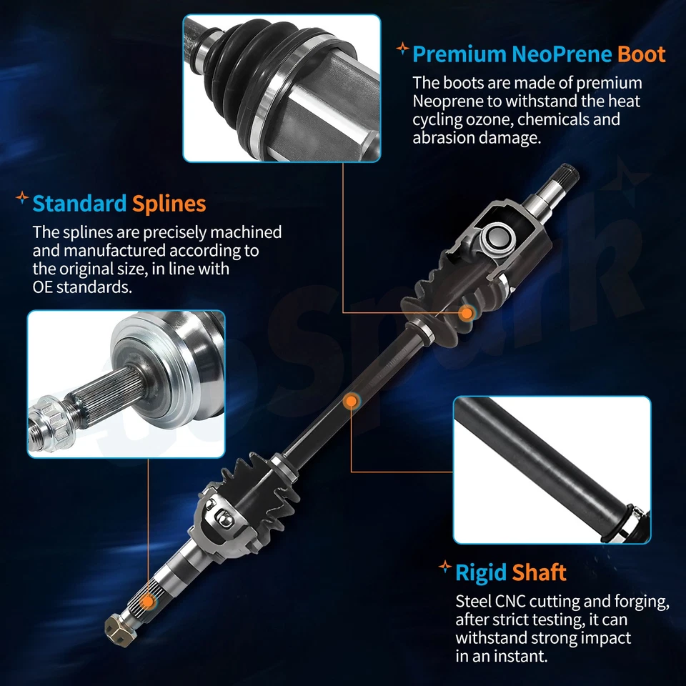 Par de ejes delanteros CV para Mitsubishi Montero Sport 1997-2004, Montero 4x4 manual Foto 2 de 4