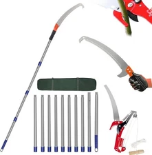 Manual Pole Saw, Saws for Tree Trimming,2.7ft-14.7ft,Tree Pruner Red 