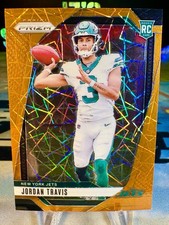 2024 Jordan Travis Panini Prizm Orange Lazer Rookie Card #359 New York Jets. rookie card picture