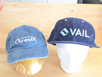 Lot Of 2 Vail Colorado Ski Area Baseball Hats Cap One Corduroy Aksels