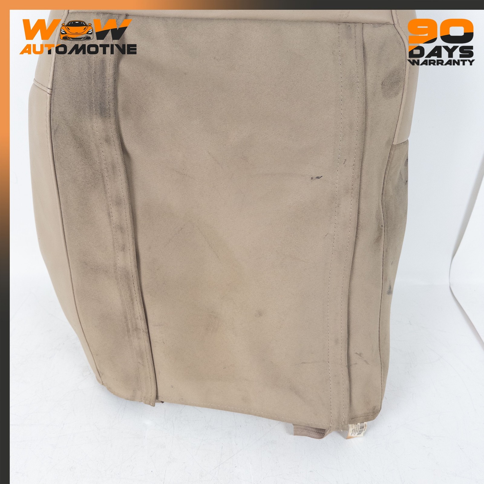 06-10 CHEVROLET CORVETTE C6 FRONT LEFT TOP UPPER SEAT CUSHION LEATHER BEIGE OEM