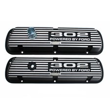 Scott Drake Valve Cover With 302 Powered By Ford Logo Wrinkle Black Pair 302 Scott Drake Valve Cover With 302 Powered By Ford Logo Wrinkle Black Pair 302