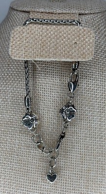 Brighton LUCKY ME Crystal Add a Charm Silver Plated Bracelet NWOT