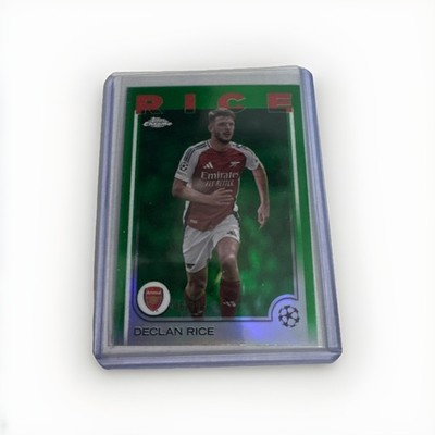 2024-25 Topps Chrome UEFA Club Competitions Green Refractor /99 Declan Rice #53