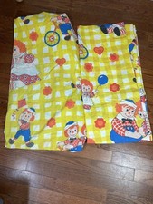 VINTAGE WAMSUTTA BOBB MERRILL RAGGEDY ANN ANDY FLAT FITTED TWIN SHEET SET