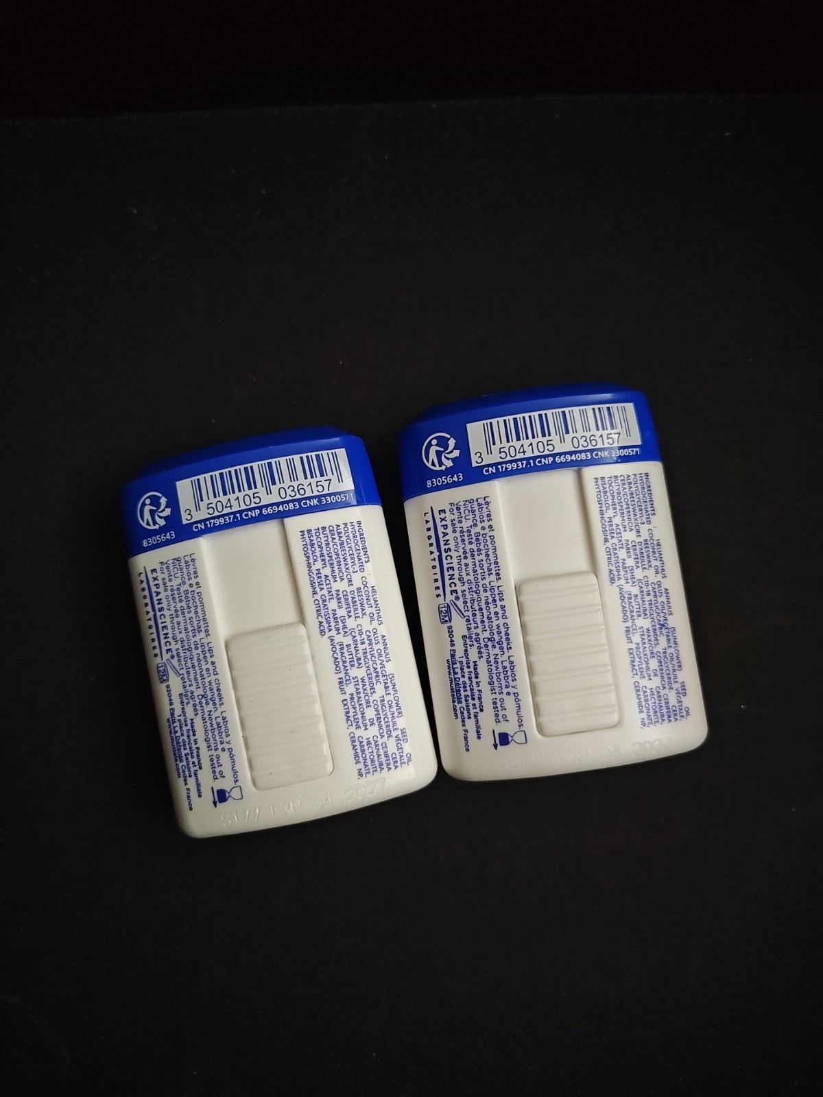 Mustela Nourishing Stick with Cold Cream 0.32 oz Lot Of 2  Moisturizer New