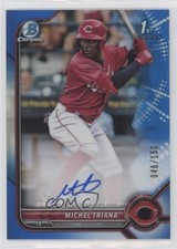 2022 Bowman Chrome Prospect Blue Refractor /150 Michel Triana #CPA-MT Auto 0j10