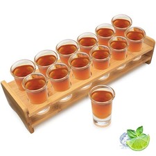 Shot Glass Set Bulk Cocktail Holder and Shot Glasses 1oz/30ml Drinks Serving ...