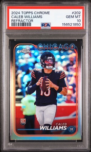 Caleb Williams PSA 10 RC - 2024 Topps Chrome - Rookies #202 Refractor (RC) GEM!!