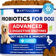 Probiotics for Dogs - Support Gut 120 Treats, Probiotic Chews - 120