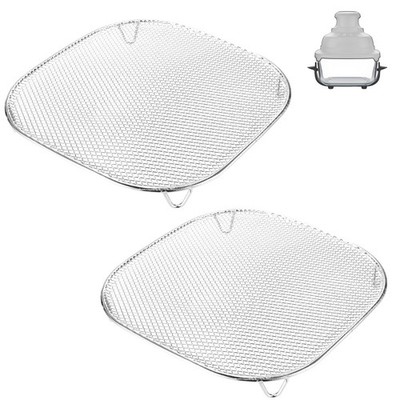 2 Stück Crisper Tablett kompatibel mit Ninja Crispi 2,5QT 4QT & Pro Silber 