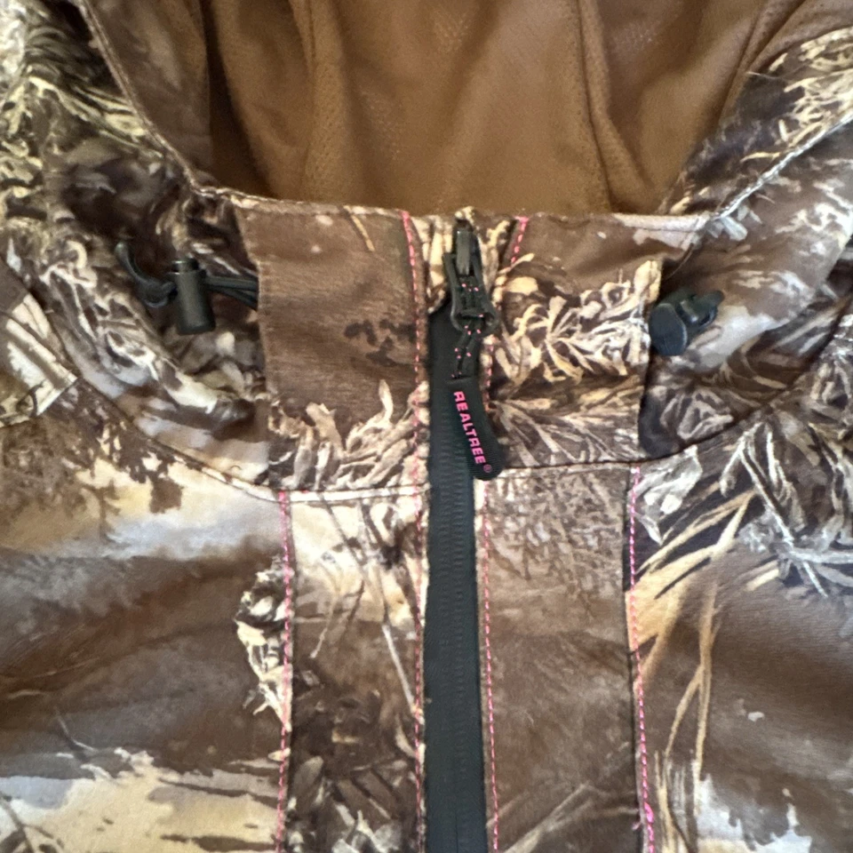 Realtree Lightweight Scent Factor Ladies 2XL Hooded Jacket MAX-1 XT Pink LogoNWT - Image 4 of 4