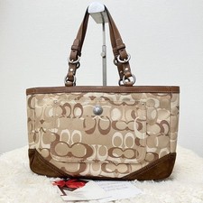 COACH 10146 Tote Bag Handbag Suede Authentic ...