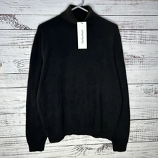 Saks Fifth Avenue Black Label Cashmere Black Turtleneck Sweater Women’s Medium M