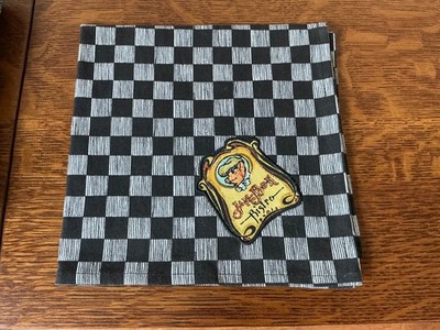 Vintage dept 56 Jam Bon Bistro Paris Set of 5 Napkins 100% Cotton Black & White
