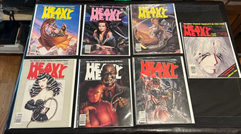 Heavy Metal Magazine 1991 7 Issue Lot! Adult Fantasy {Full Run} + 1986 Issue