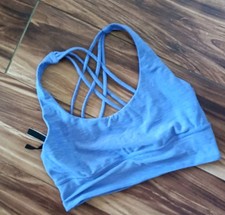 Victoria's Secret Sports Bra Size Small Purple Strappy Back Altheisure Sporty