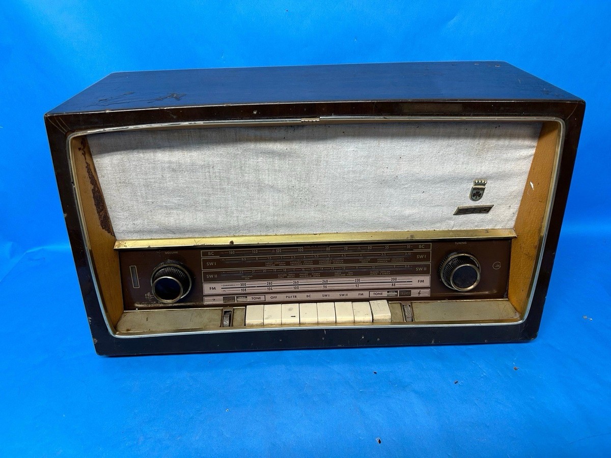GRUNDIG BOX8（改）フロントマグネット（600Ω）16cmユニット Vintage Grundig 2260 Tube Radio Multi Band German Console Untested