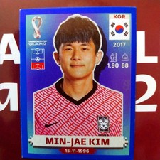 Min-jae Kim Blue Border Panini World Cup 2022 Sticker KOR7 Korea