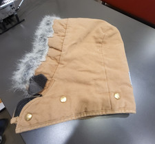 Carhartt 968QH Brown Faux Fur Quilt Snap Hood Duck Canvas Vintage, Made in USA