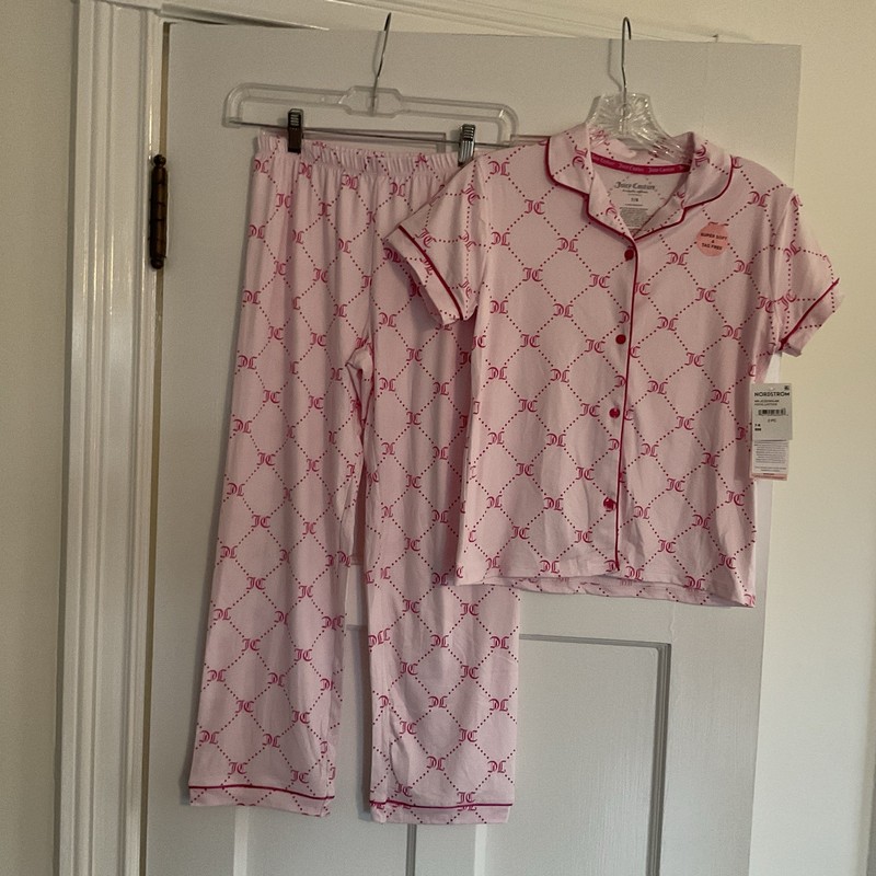 Juicy Couture Girls Sleep Set Pajamas 2 Pc Size 7-8 From Nordstrom NWT