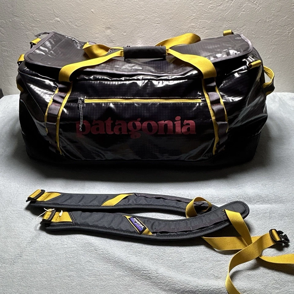 RARE Patagonia Black Hole Duffel 70L Blue Yellow Gold MLC Carry On LTD 2022 - Image 2 of 4