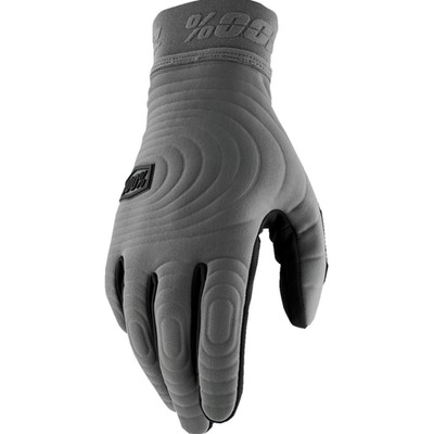 100% Brisker Xtreme Gloves - Charcoal - Medium 10030-00007
