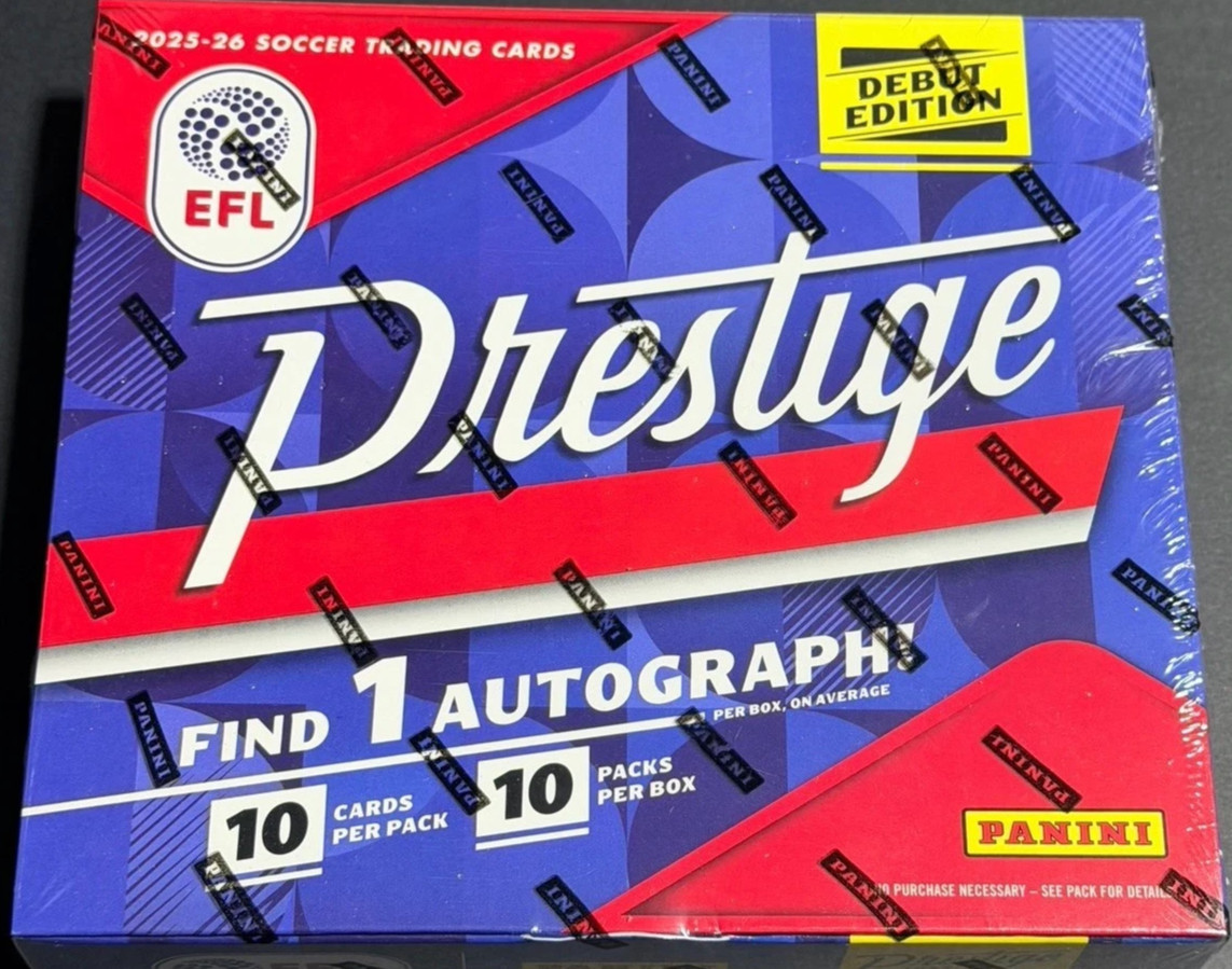2025/26 Panini Prestige EFL Soccer Hobby Preferred Box 1 AUTO