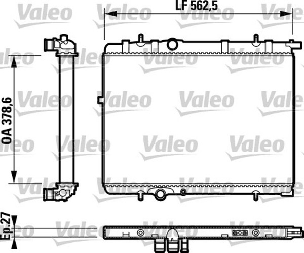 Valeo MotorküHler WasserküHler 732893 FüR Peugeot 307 Aluminium 3A SW 3H 206 2A-image