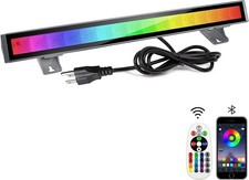 RGB LED Wall Washer Light,  Waterproof 48 W RGB LED Light Bar with Remote Con...
