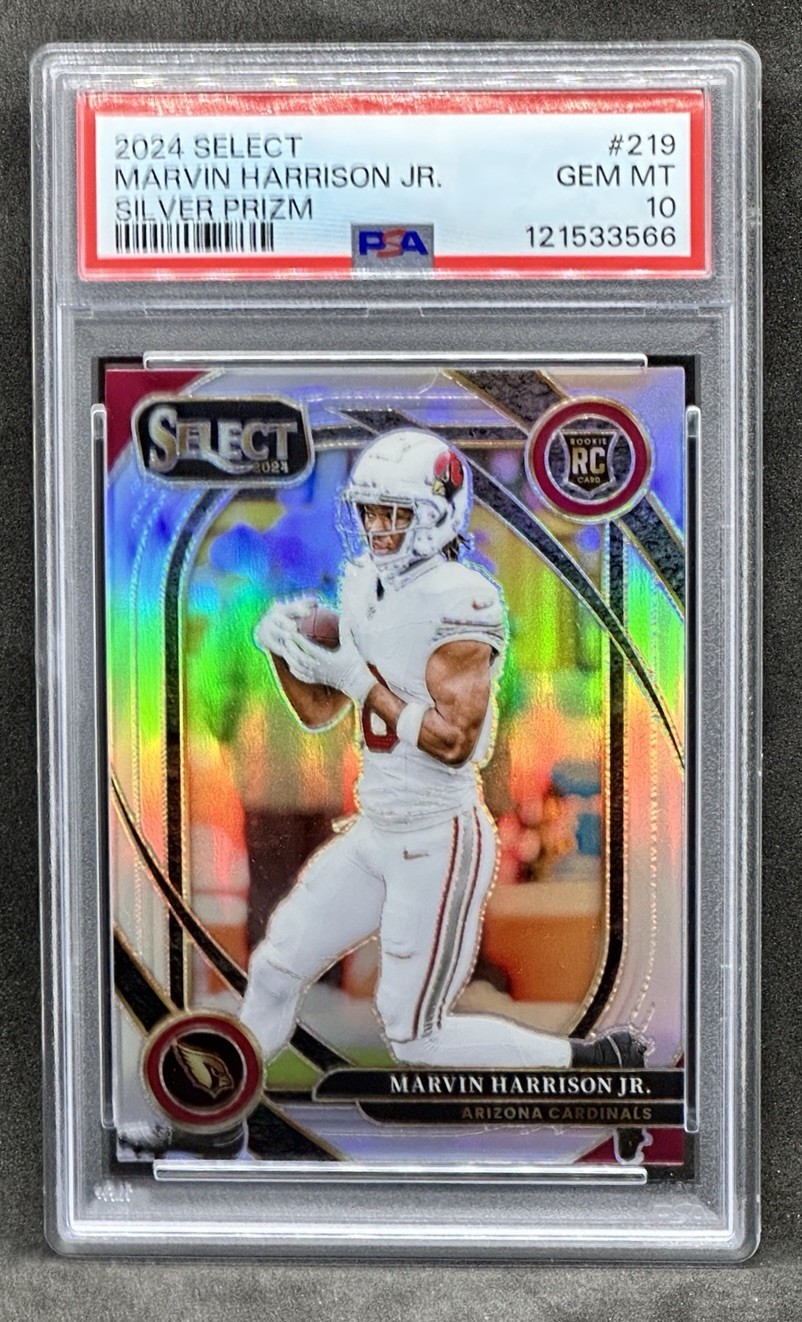 2024 Select Marvin Harrison Jr. Rookie Silver Prizm #219 Club Level RC PSA 10