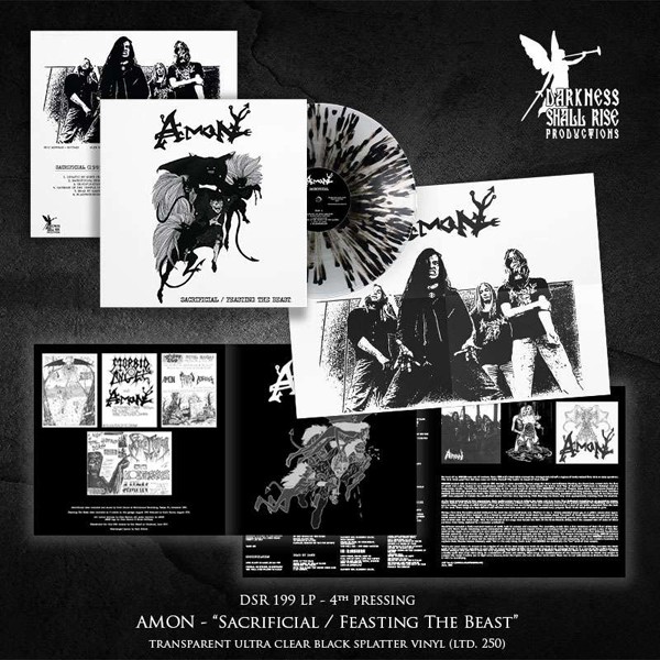 Amon Sacrificial / Feasting The Beast (4th Press Clear W/ Black Splatter Vinyl)