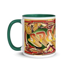 SPEEDWAY 2 FAIRGROUND Artwork Mug ARK Funfair Ride Waltzer  Motorbike Green