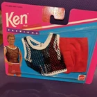 Vintage 90's Mattel Barbie Ken Fashion Mesh Tank Short Set 68315