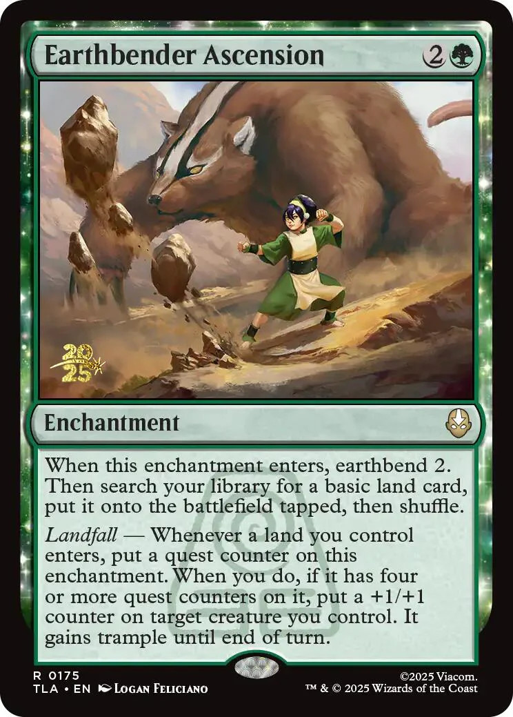 Earthbender Ascension [Avatar: The Last Airbender Prerelease Cards] Foil Near M