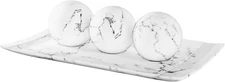 Creative Scents White Marble Look Home Decor Tray and Matte 