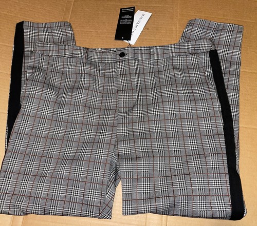 New MAUVAIS GREY CHECK CROPPED SMART 