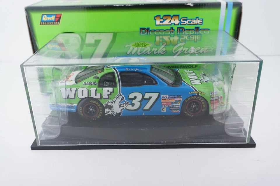 Colección Revell 1997 Mark Green #37 Timber Wolf escala 1/24 Nascar diecast Foto 3 de 4