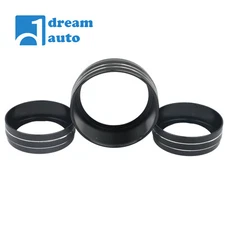 3Pcs Volume CD Switch Knob Ring Trim Cover for 2014-2021 Grand Cherokee