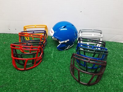 blank blue football helmet RIDDELL SPEED BLANK MINI HELMET ROYAL BLUE /MASK ASSEMBLED