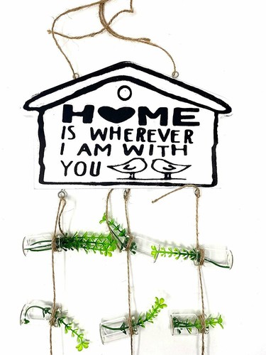TJ Global Home Wall or Ceiling Hanging Sign Decoration with Small Artificial... - Picture 2 of 4