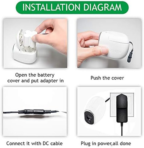 16ft Power Adapter for Arlo Camera VMC3030 VMS3430, Replaces CR123A Battery