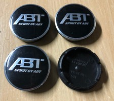 4x ABT Spirt By ABT Wheel Centre Cap Alloy Center Caps 56mm Black / Silver