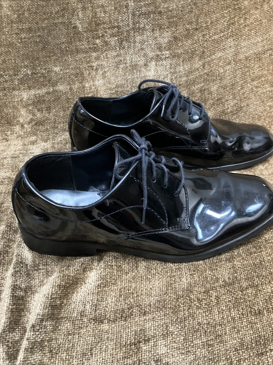 Joseph Feiss Black Patten Leather Dress Shoes 10 1 2 Military