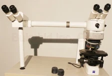 Zeiss AXIO Scope A1 Microscope with Observer Arm, 100x, 40x, 10x 5X Objectives