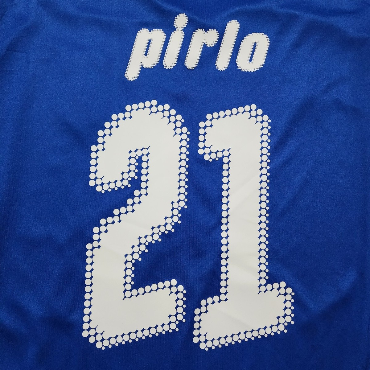 2008 Puma Italy Home Soccer Jersey Andrea Pirlo Men XL Long