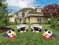 Graduation Theme EZ Filler, 4pc Graduation Day Yard Sign, with Stakes