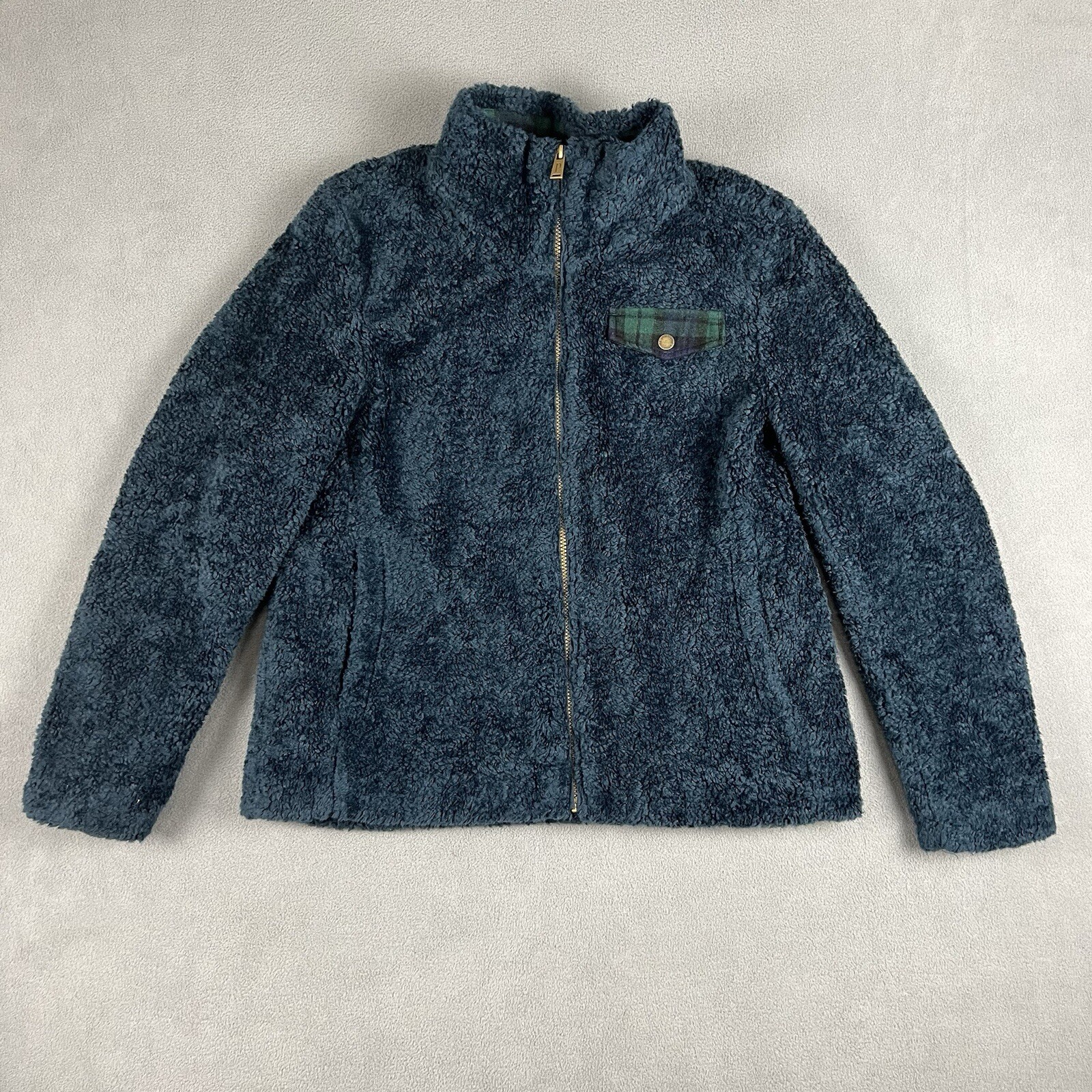Pendleton Jacket Womens Large Blue Teddy Fleece F… - image 1