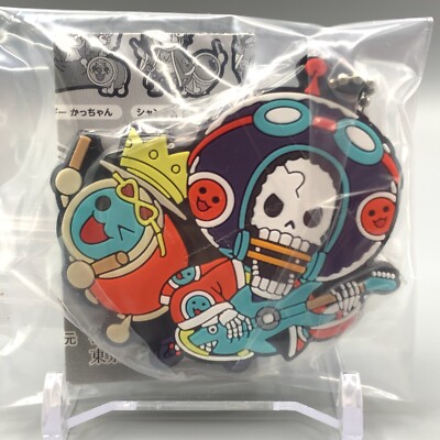 Brook One Piece × Taiko Drum Master Rubber Mascot Keychain Japan ww450 ...