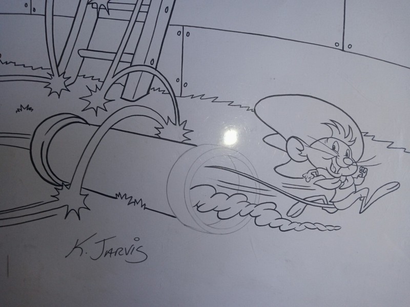 Speedy Gonzales & Sylvester Kelley Jarvis Looney Tunes Original Art Sketch 